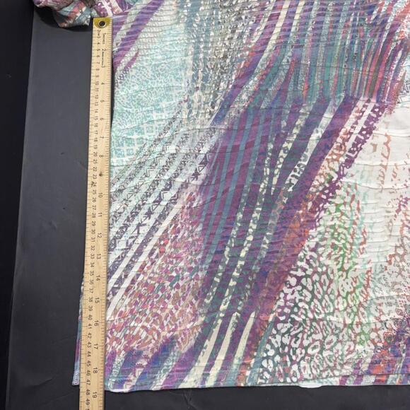 Soft Surroundings Boho Multi Mixed Print Geometric Knit Blouse Size M NWT - Picture 11 of 12